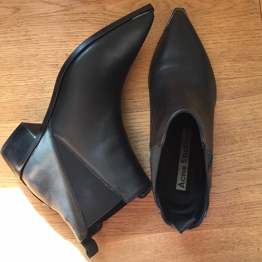 acne studios jensen boots black leather booties